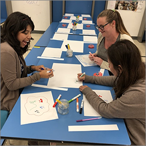 adults at a table participating in a PBL experience 