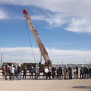 Students hear from oil field workers and see a completion rig in action.